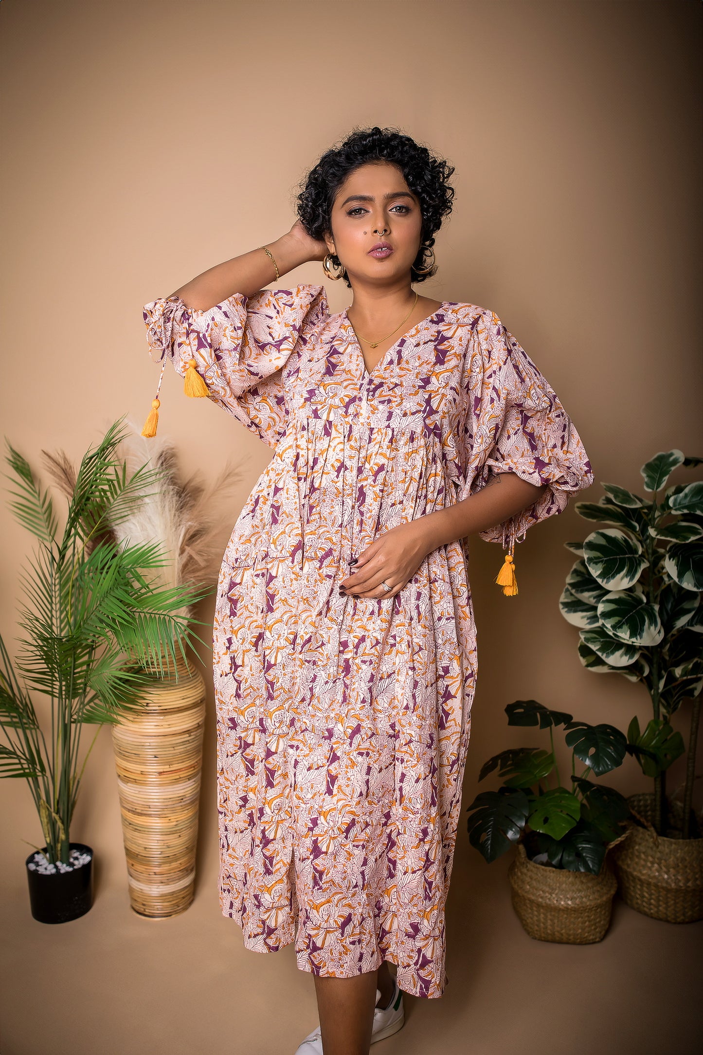 Pushpa Smock Midi Dress